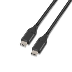 Cabo Aisens USB 3.1 Gen2 10Gbps 3A - Tipo USB-C/M-USB-C/M - 1.0m - Cor Preto