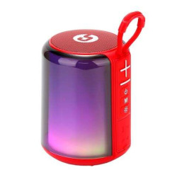 Coolsound Bluetooth Speaker Light Boom 5W - Alça de Transporte - Efeito de Luz LED - Cor Vermelho