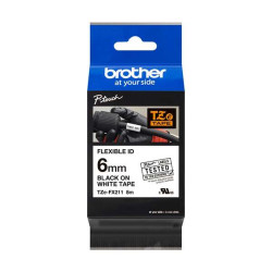 Brother TZe435 Original Laminated Label Tape - Texto branco no fundo vermelho - Largura 12mm x 8 metros