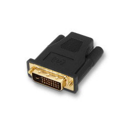 Adaptador Aisens DVI para HDMI - 24+1/M-HDMI PARA FÊMEA Blindado em Ouro - Full HD - Cor Preto
