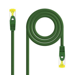 Cabo de rede nanocable LSZH Cat.6A SFTP AWG26 30cm - Cor Verde