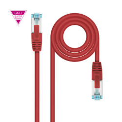 Cabo Nanocable Red Cat.7 LSZH SFTP PIMF AWG26 30cm - Cor Vermelho