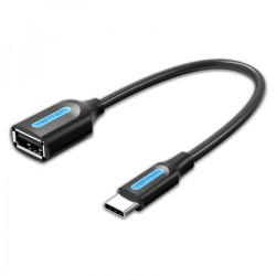 Vention Conversor USB-C Macho a USB A Hembra - 0.15m - Cor Preto