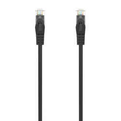 Cabo de rede Aisens RJ45 LSZH CAT.6A 500 MHZ UTP AWG24 - 30CM - Cor Preto