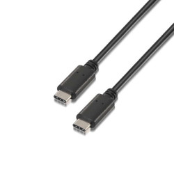 Cabo Aisens USB 2.0 3A - Tipo USB-C/M-USB-C/M - 0.5m - Cor Preto