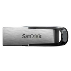 Sandisk Ultra Flair USB 3.0 Memória 128GB - Sem Tampa - Aço Cor/Preto (Pendrive)