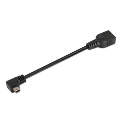 Aisens USB 2.0 OTG Cabo Angular - Tipo Mini B Masculino-A Feminino - 15cm - Cor Preto
