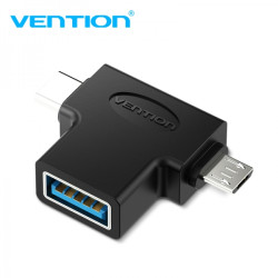 Vention USB 3.0 USB-C macho para MicroUSB macho adaptador - cor preta