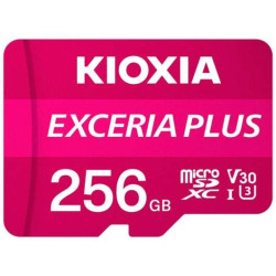 Kioxia Exceria Plus Micro SDXC Card 256GB UHS-I U3 V30 A1 Classe 10 com adaptador