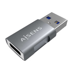 Adaptador Aisens Mini USB 3.2 GEN2 10G 3A - Tipo USB-C/H-A/M - Cor Cinza