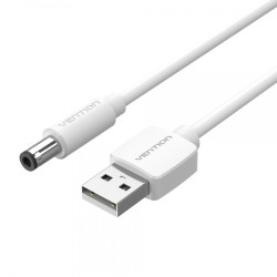 Vention USB-A macho para DC 5.5mm macho cabo de alimentação - 1m - cor branca