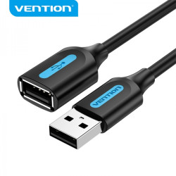 Cabo Vention Alargador USB 2.0 Macho a USB Hembra - 1m - Cor Preto