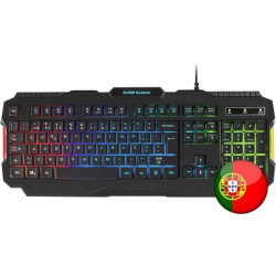 Mars Gaming MRK0 RGB Rainbow 9 Cores Gaming Keyboard 15 Teclas de Função - 560x199x32mm - MultiCor Backlight, Capacidadee Anti-g