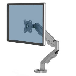 Braço de Monitor Único Fellowes Eppa - Até 39" e 8kg - Ajuste de Mola a Gás - Cor Prata