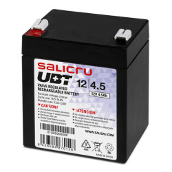 Bateria AGM recarregável Salicru UBT 12/4.5 de 4,5 Ah-12 V - Cor Preto