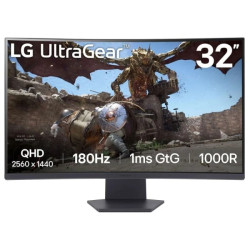 LG UltraGear Monitor 31.5" curvo 1000R LED VA QHD FreeSync 180Hz