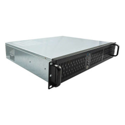 Unykach UK2129 2U 19" Rack Case - Tamanhos de disco suportados 2.5", 3.5" - Filtro de poeira frontal - USB-A 2.0/3.0 e áudio