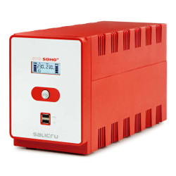 Fonte de Alimentação Ininterrupta Salicru SPS 2200 SOHO+ - SAI/UPS - 2200 VA Line-interactive - Carregador USB Duplo - Cor Verme