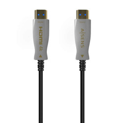 Aisens HDMI V2.0 AOC Premium Cabo de Alta Velocidade-HEC 4K@60Hz 4:4:4 18GBPS - A/M-A/M - 100m - Cor Preto