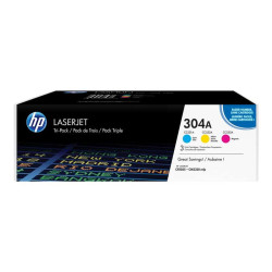 HP CC531A/CC532A/CC533A Pack de 3 Cartuchos de Toner Originais - 304A