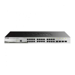 D-Link Switch Semigestionável 24 Puertos Gigabit PoE 370W + 4 Puertos Giga Combo