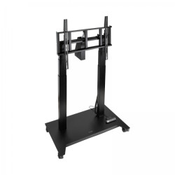 Suporte de Chão Elétrico Tooq Uros com Rodas para Ecrans 52-84" - Ajuste Elétrico de Altura e Inclinação - Peso Máximo 100kg - V