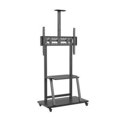 Aisens Floor Stand Eco Com Roda - Bandeja De DVD E Suporte De Câmera Para Monitor/TV 150Kg 37-100 - Cor Preto
