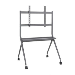 Aisens PRO Suporte de Chão com Roda - 1 Bandeja para Ecran/TV Interativa 120kg de 50-86 - Cor Preto
