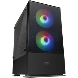 Mars Gaming MCZ Mini Tower Micro ATX Case, Mini-ITX - Painel lateral acrílico - Iluminação RGB - HDD 2.5", 3.5" Tamanho - USB-A 