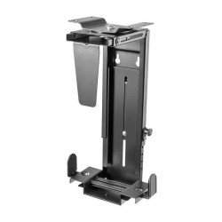 Suporte de CPU Aisens Anti-roubo e Personalizável com Rotação em Altura para Montagem em Baixo da Mesa ou na Parede - Cor Preto