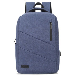 Subblim City Backpack Laptop - 15.6" - Compartimento acolchoado - Resistente à água - Porta USB - Cor Azul