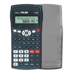 Calculadora científica Milan M240 de 10+2 dígitos - Ecrã de 2 linhas - 240 funções integradas, incluindo 124 funções científicas