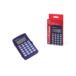 Calculadora de bolso clássica ErichKrause PC-131 com visor LCD de 8 dígitos - Azul escuro