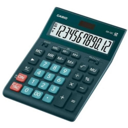 Calculadora de secretária Casio GR-12C de 12 dígitos - Ecrã extra grande - Símbolos de comando de funções - Energia solar