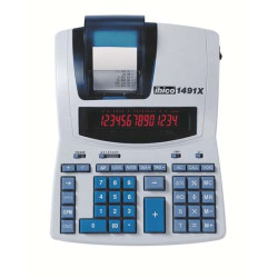 Calculadora Térmica Profissional Ibico 1491X 14 Dígitos - Ecrã LCD 2 Cores - Impressão Preta - Velocidade 10 Linhas por Segundo