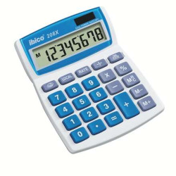 Calculadora de secretária Ibico 208X - Teclas grandes - LCD de 8 dígitos - Função de extensão