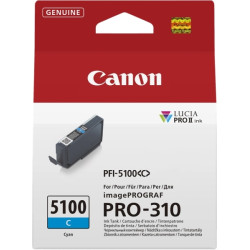 Canon PFI5100 Ciano Cartucho de Tinta Original - PFI5100C/6953C001