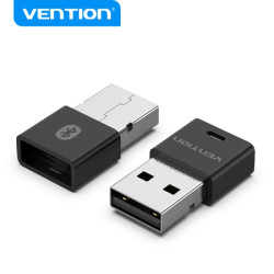 Vention NAHB0 Adaptador USB Bluetooth 5.3 - Audio 24 bits/192 kHz - Emparelhamento de 5 dispositivos - Alcance 20 m - Cor preta