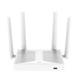 Cudy Router WiFi Mesh Gigabit AC1200 - Velocidade até 1000Mbps - 5 Portas - 4 Antenas Fixas de 5dBi - USB 3.0 - Cor Branco