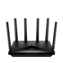 Cudy Router WiFi 7 25G Dual Band BE6500 - Velocidade até 1000Mbps - 4 Portas - 6 Antenas Fixas de 5dBi - Tecnologia MU-MIMO