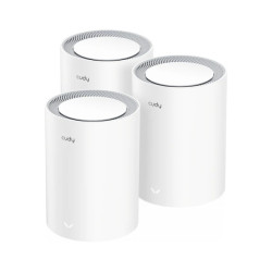 Cudy Pack de 3 Sistemas WiFi Mesh 7 Gigabit Dual Band BE3600 - Velocidade Até 1000Mbps - 3 Portas - Antenas Internas - Branco