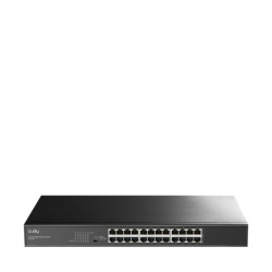 Cudy Switch Gigabit de 24 Portas - Caixa de montagem em rack em metal - Economia de energia - Plug and Play - Kit de montagem
