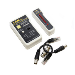 Testador de rede WP RJ11 / RJ12 / RJ45 / BNC - Preto e branco